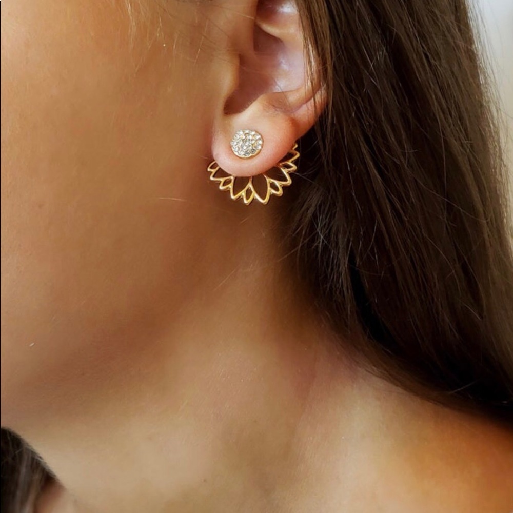Ear cuff/double sided earring/ ear jacket